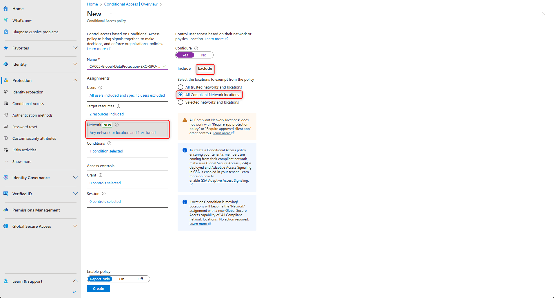 Conditional Access and Global Secure Access verification